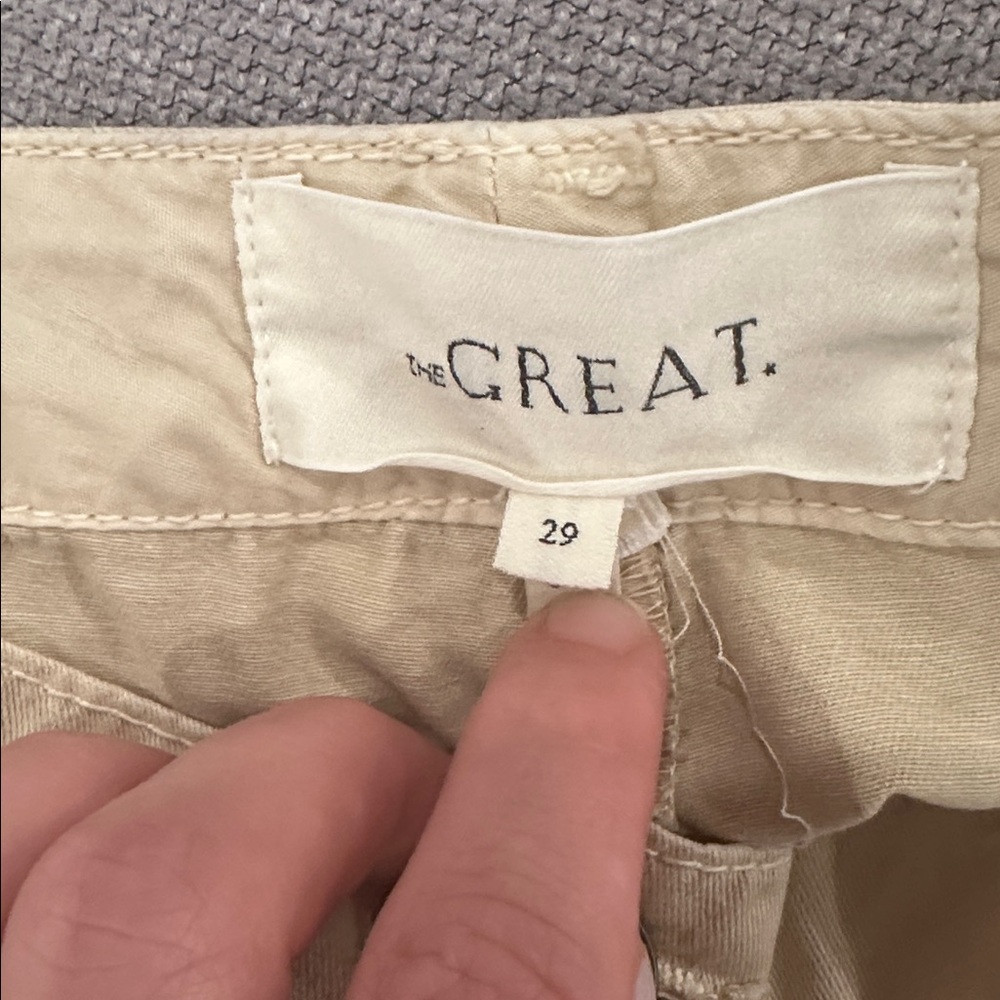 THE GREAT Light Tan Cotton garment dyed chino ranger Trousers pants - Picture 9 of 9